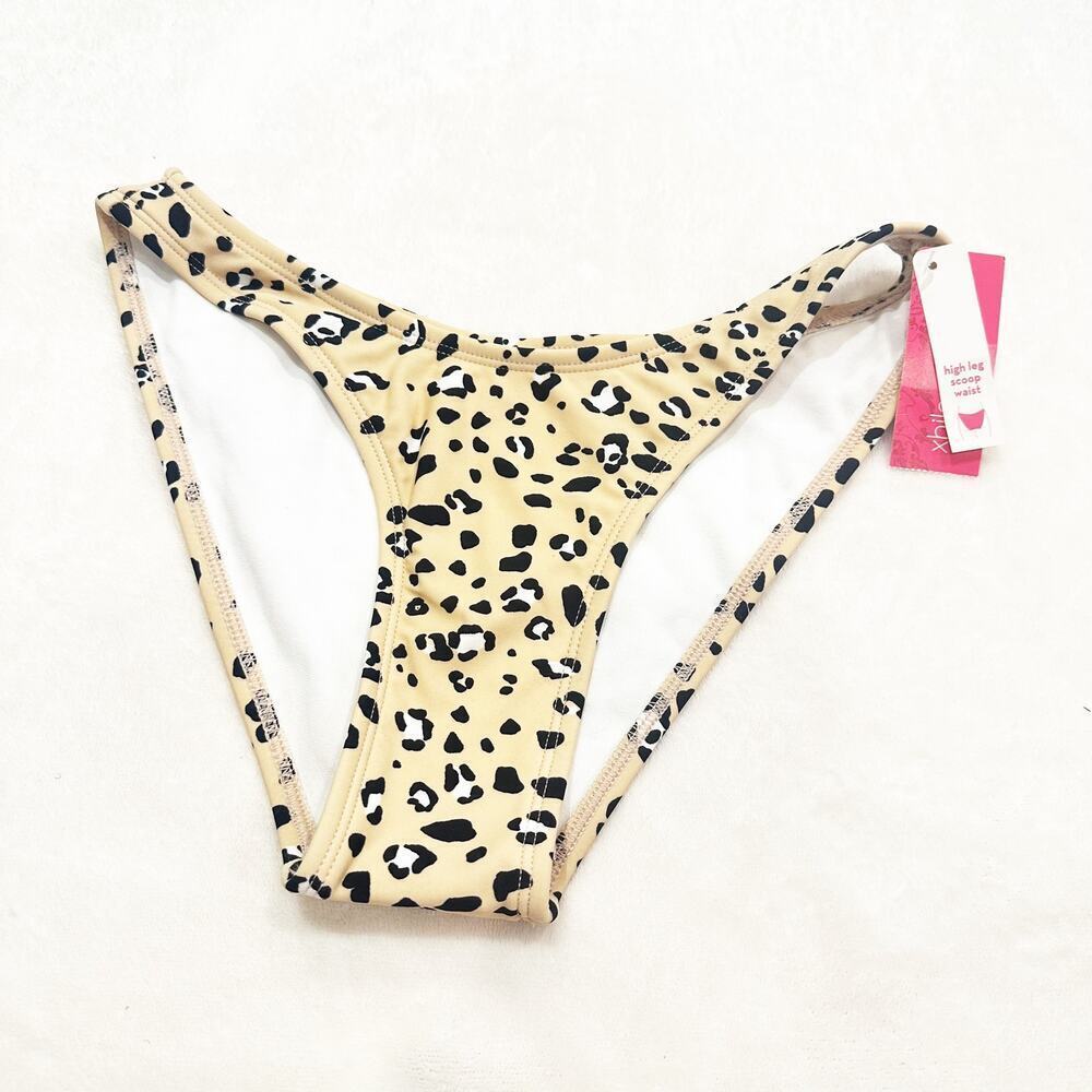 NEW Leopard Bikini Bottoms sz S Women's Bathing Suit Bottom
